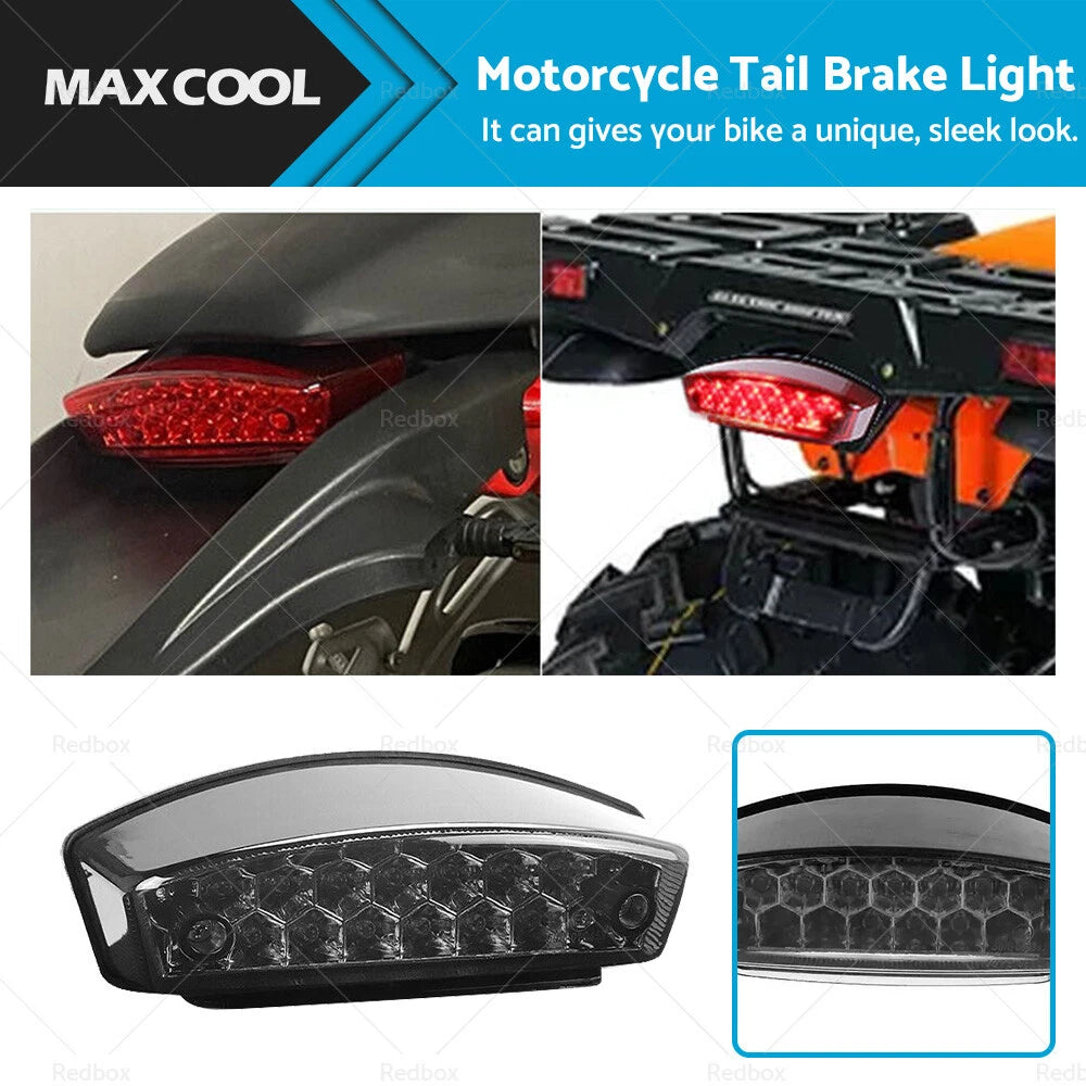 Universal Smoke LED Rear Brake Tail Light for Motorcycle (All Years)