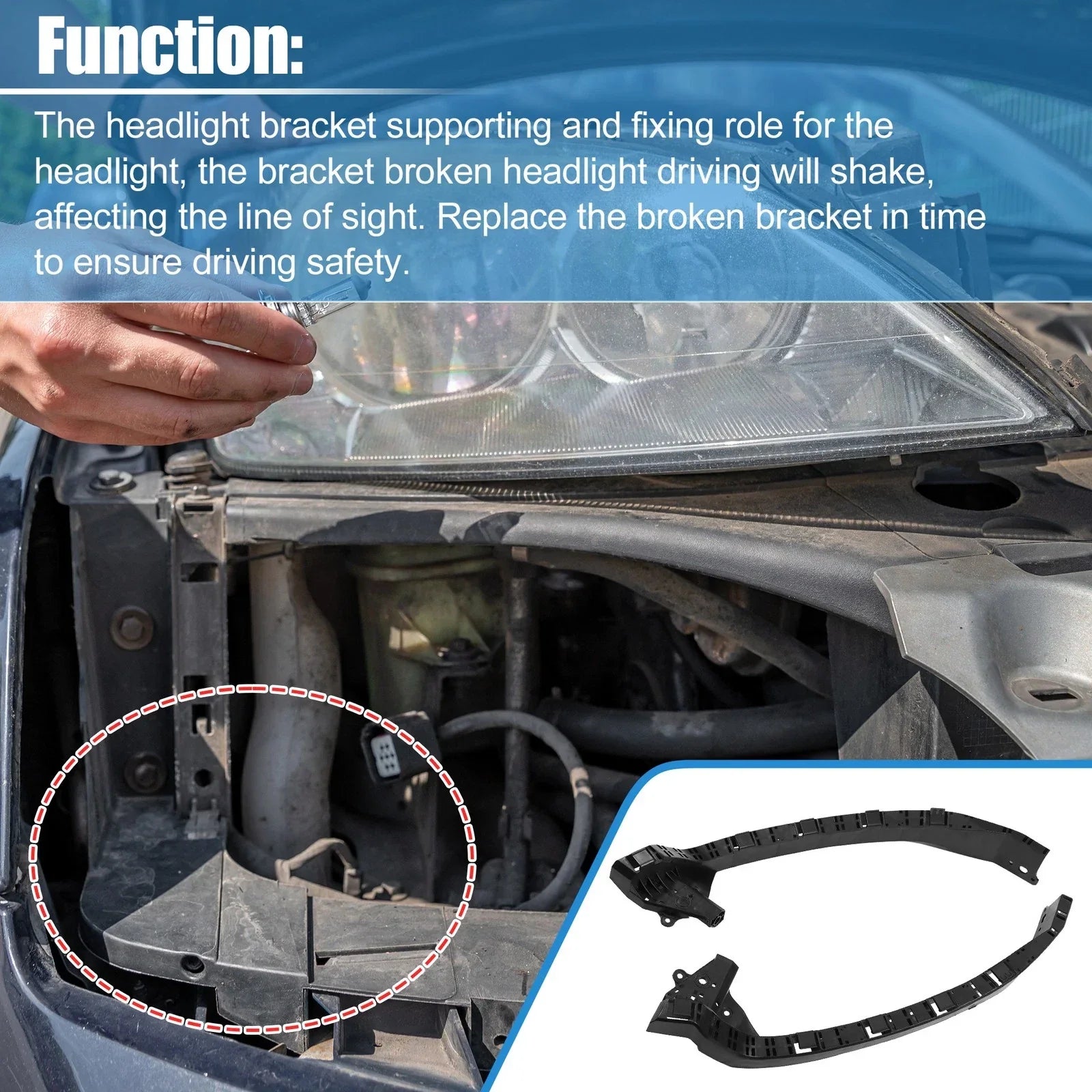 Headlight Support Mount Bracket for Acura TSX (2004-2008)