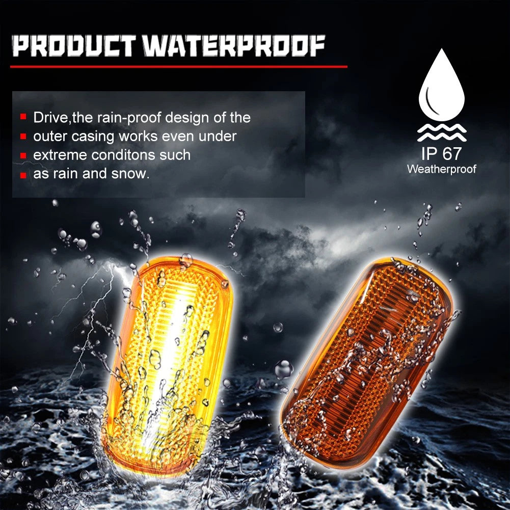 Sequential Amber LED Side Marker Lights for Honda Civic Acura RSX Integra
