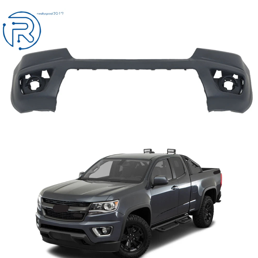 Front Upper Bumper Cover for Chevy Colorado (2015–2020) Black Primed Plastic
