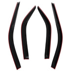 Set of 4 Rain Guards Window Deflectors for Honda Civic Sedan (1992–1995) Black