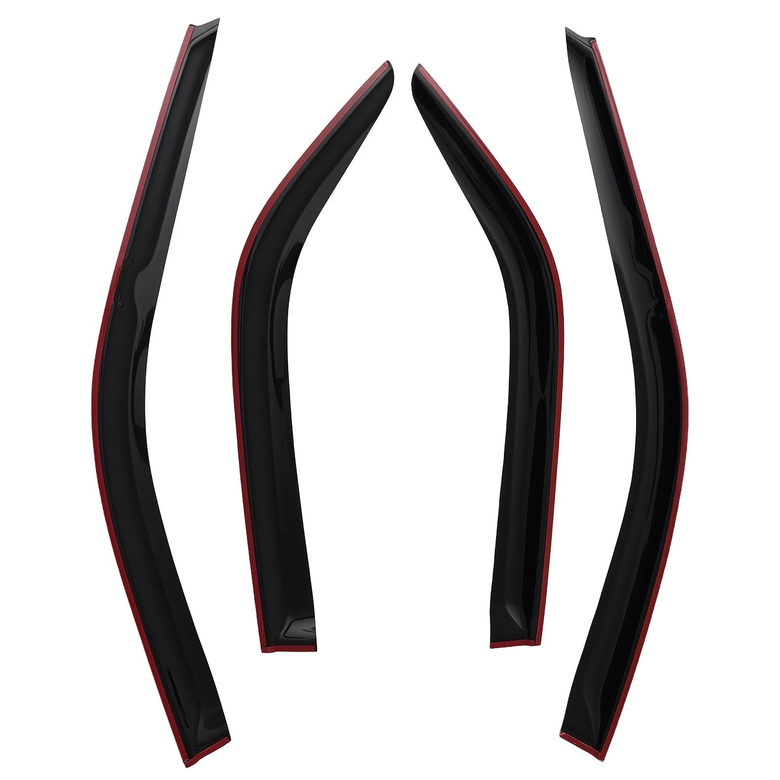 Set of 4 Rain Guards Window Deflectors for Honda Civic Sedan (1992–1995) Black