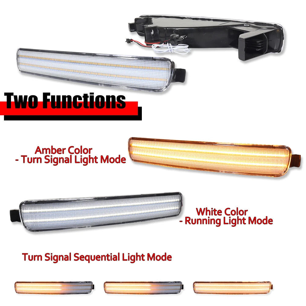 2X Clear Switchback LED Signal Lights for Honda Accord (1996–1997)