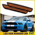 4X Front Bumper Light Marker LED Amber Smoke Lens for Ford Mustang (2010–2014)