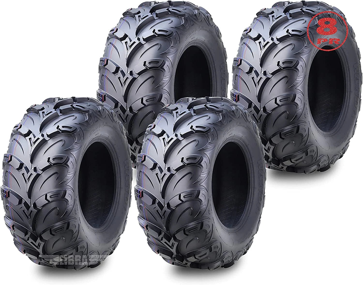 Set of 4 UTV ATV Tires 25x10x12 WANDA 8PR 25x10.00-12