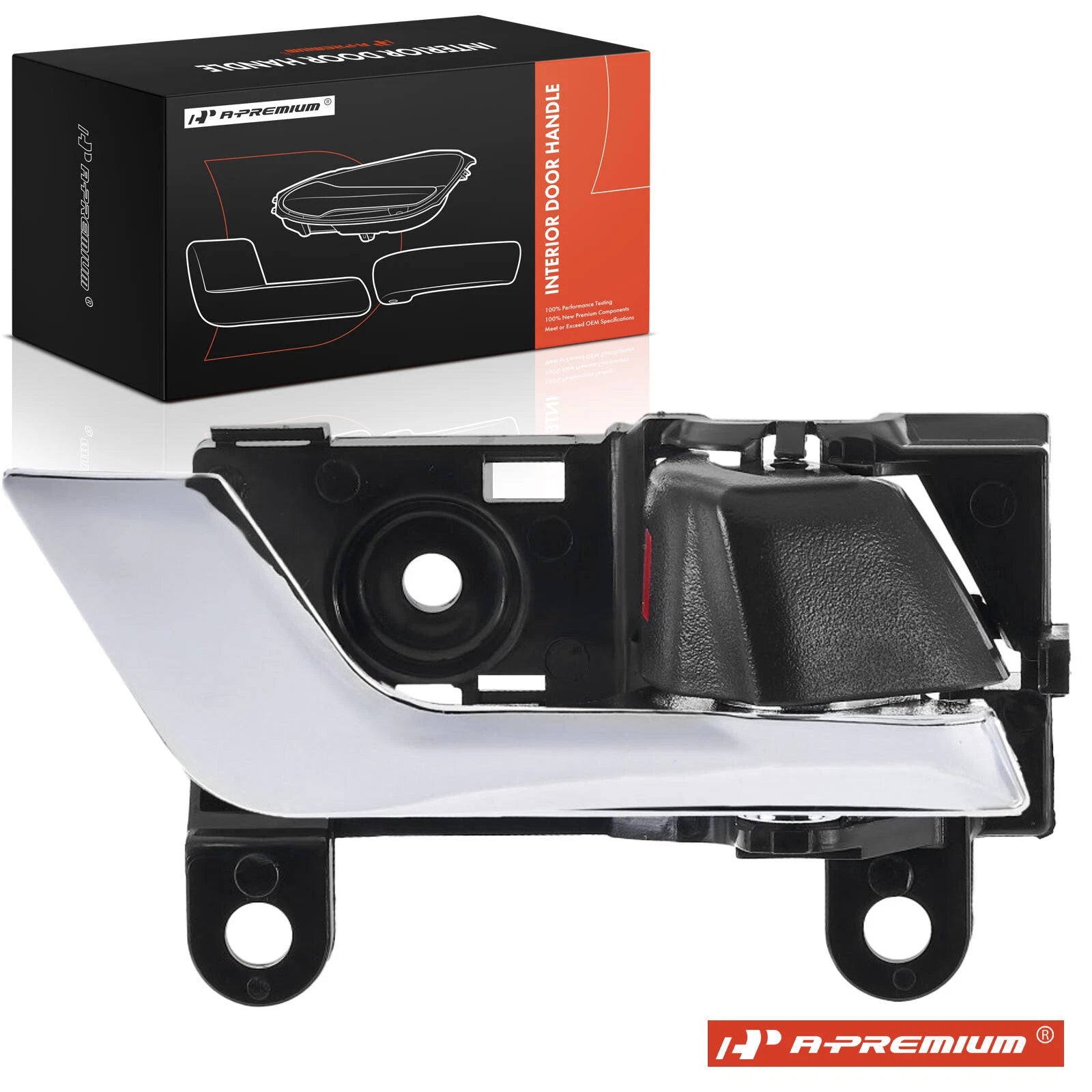 Right Black & Chrome Interior Door Handle for Toyota Highlander (2008-2013)
