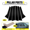 Set of 6 Gloss Black Pillar Post Trim Molding Covers for Porsche Macan (2014–2022)