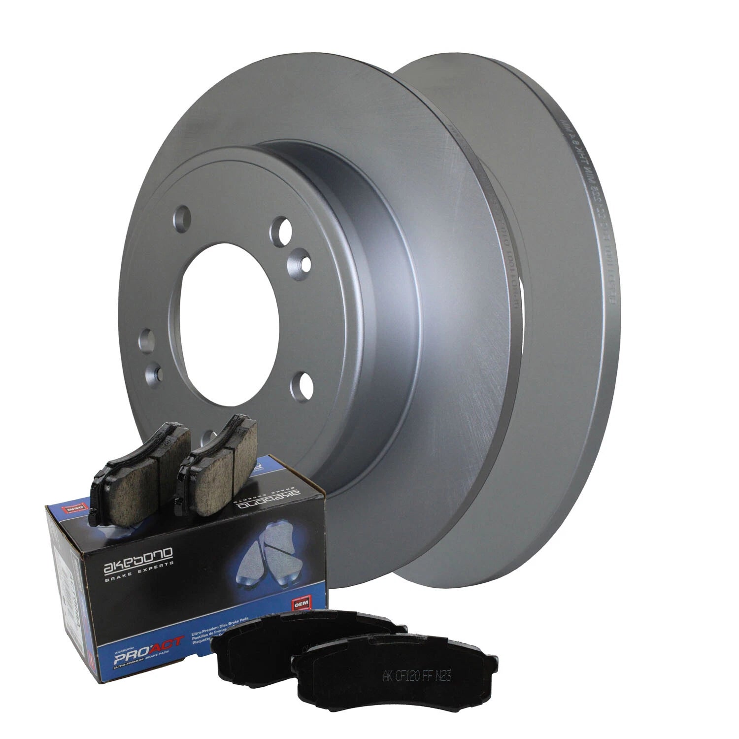 Rear Brake Kit 262mm Disc & Akebono Ceramic Pads for Elantra GT, Veloster, Forte (2013–2019)
