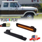 2X Smoked Amber LED Front Side Marker Lights for Ford Bronco (1980–1996)
