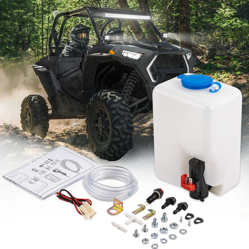 Universal 12V Windshield Washer Pump Kit for UTV