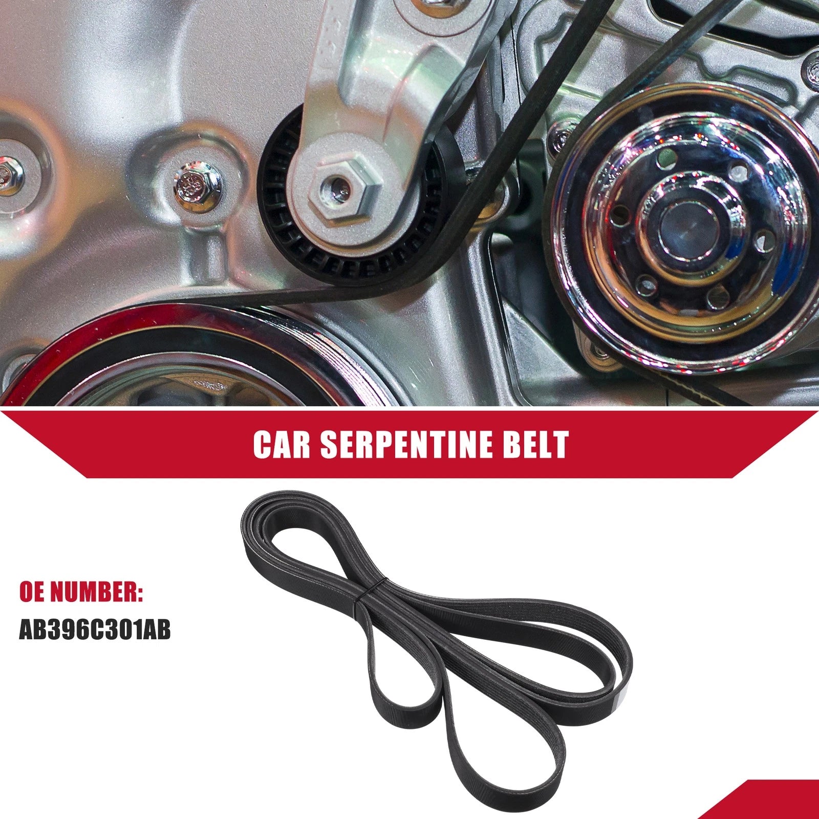Serpentine Belt No. AB396C301AB for Ford Ranger (2012–2020)