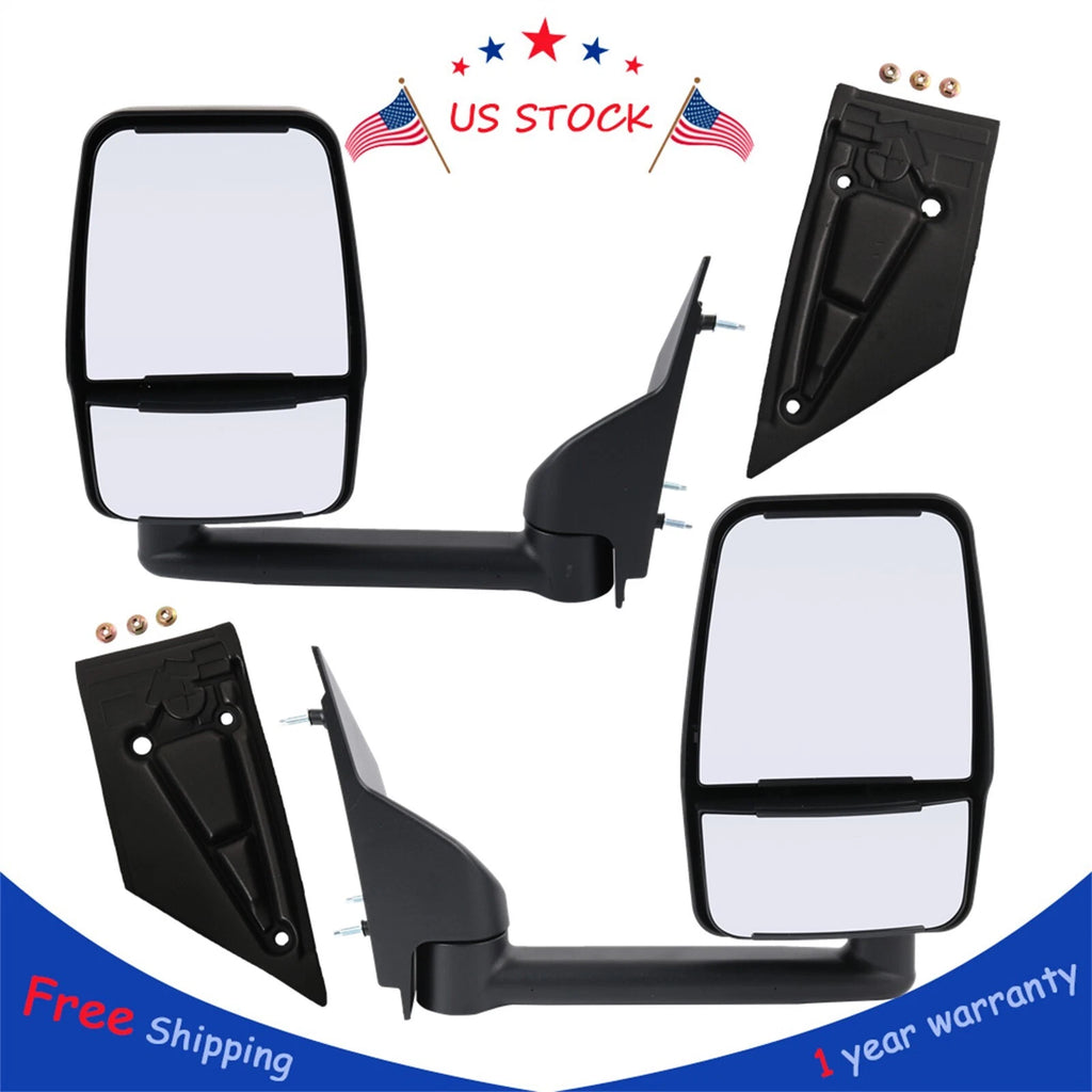 Set of 2 Manual Tow Mirrors for Chevy Express Savana Van (2003–2017)