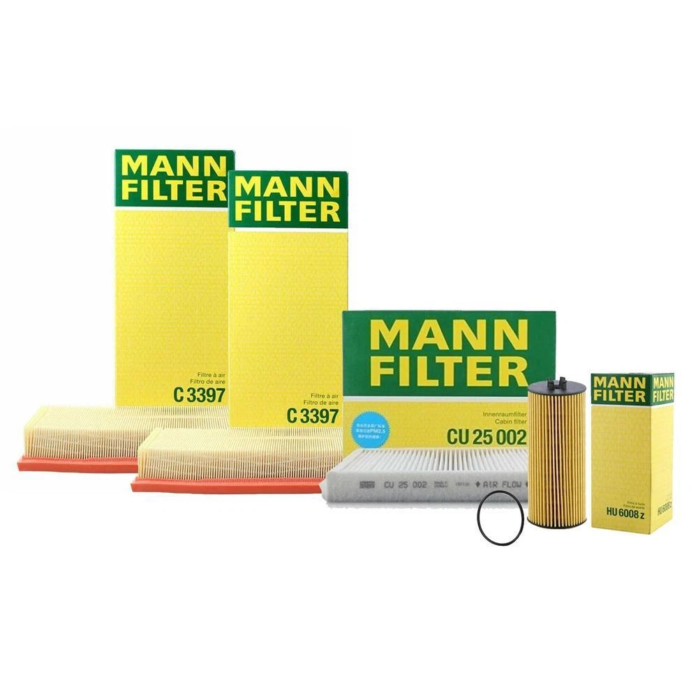 2X Mann Oil Paper Cabin Air Filter Service Kit for X166 GL450 ML550 (2013–2019)