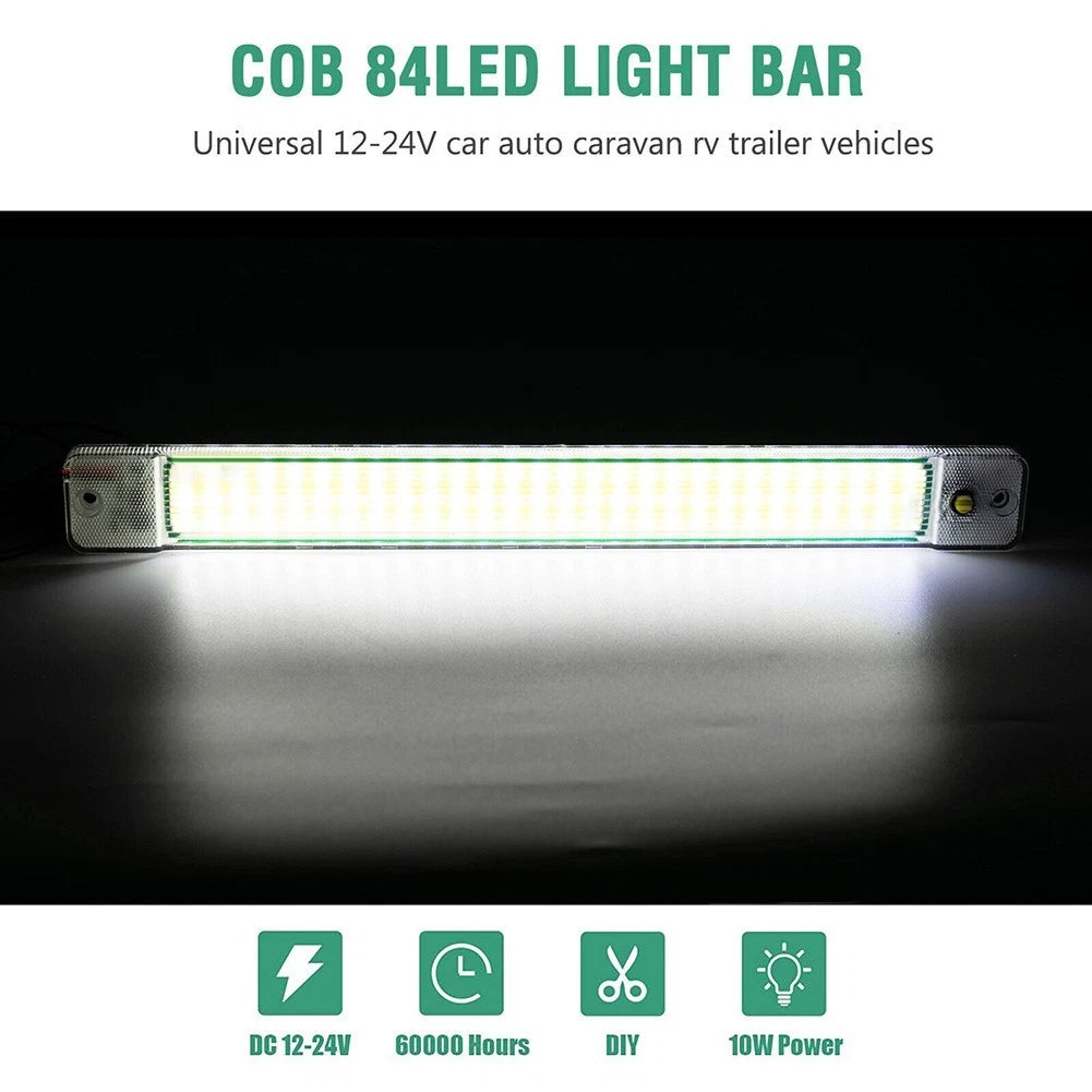 2X LED Strip Lights Bar for Boat Camping UTE (84 COB)