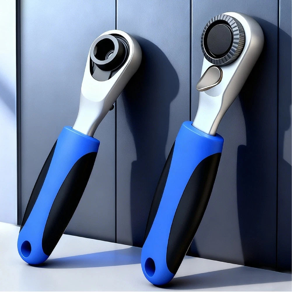 Ratchet Screwdriver Wrench with 72 Tooth Engagement and 1/4" Socket Adaptor