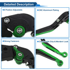 Adjustable Brake Clutch Levers for Honda CBR650R (2014–2022) Black Green