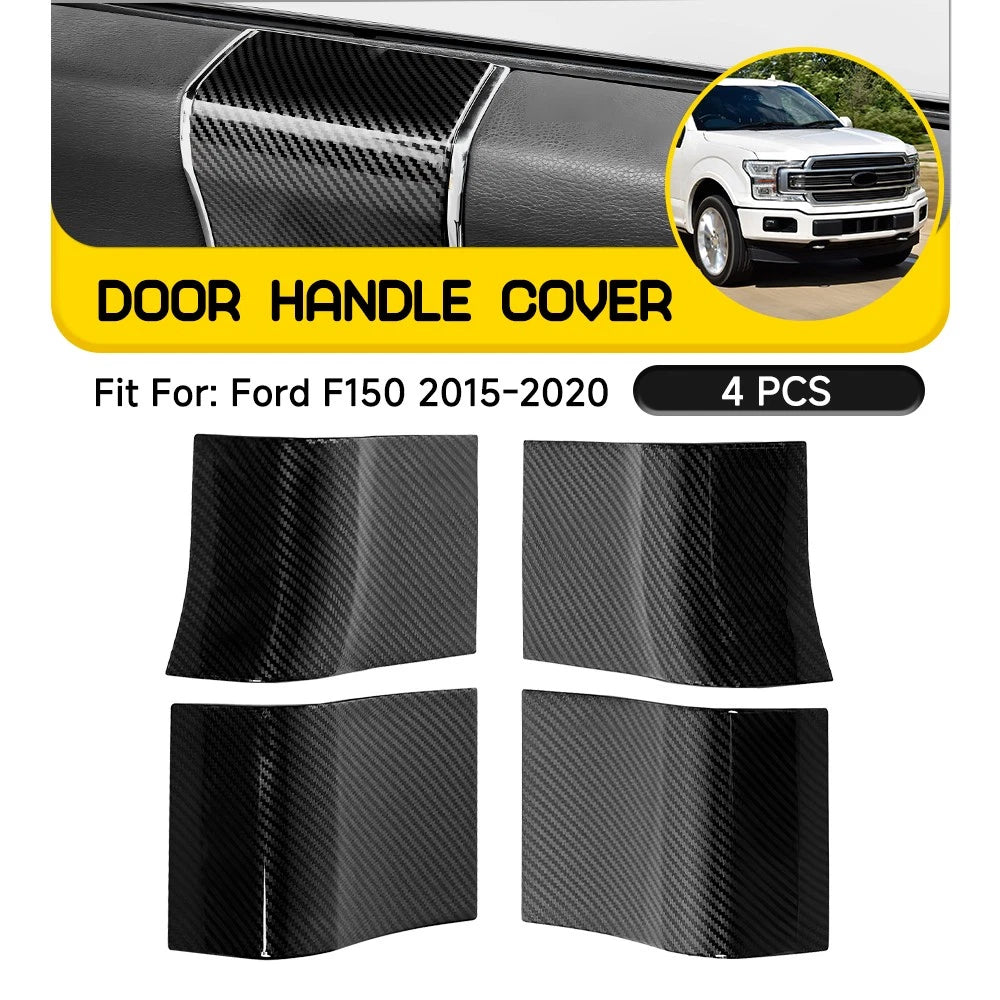 Carbon Fiber Interior Door Handle Trim for Ford F150 (2015–2020)