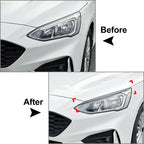 Headlight Eyebrow Eyelids Trim for Ford Focus MK4 (2019–2021) Black