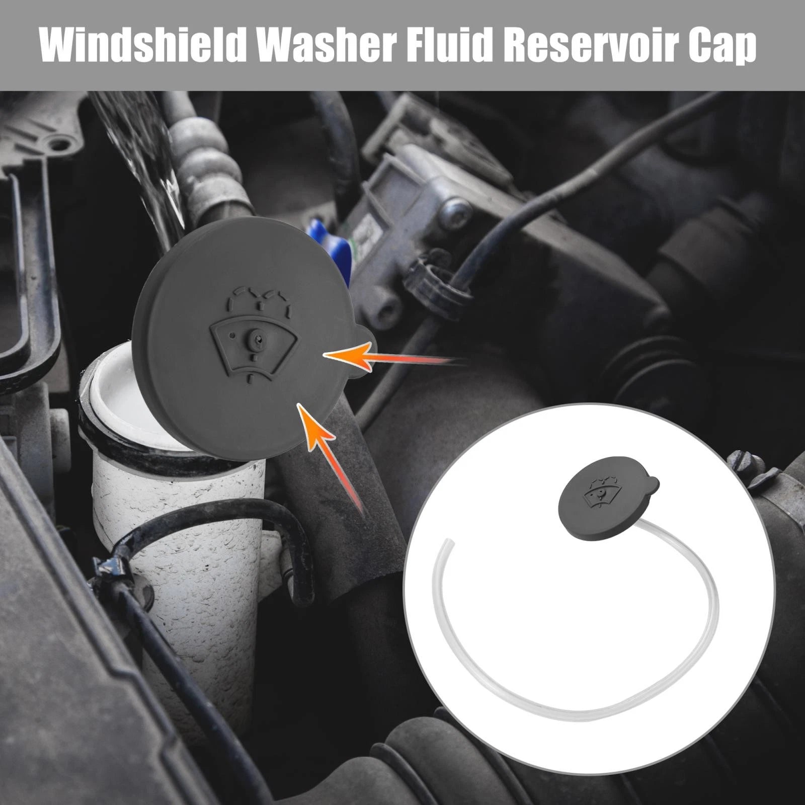 2X B8913-JG000 Windshield Washer Fluid Reservoir Cap for Nissan Rogue (2008–2013)