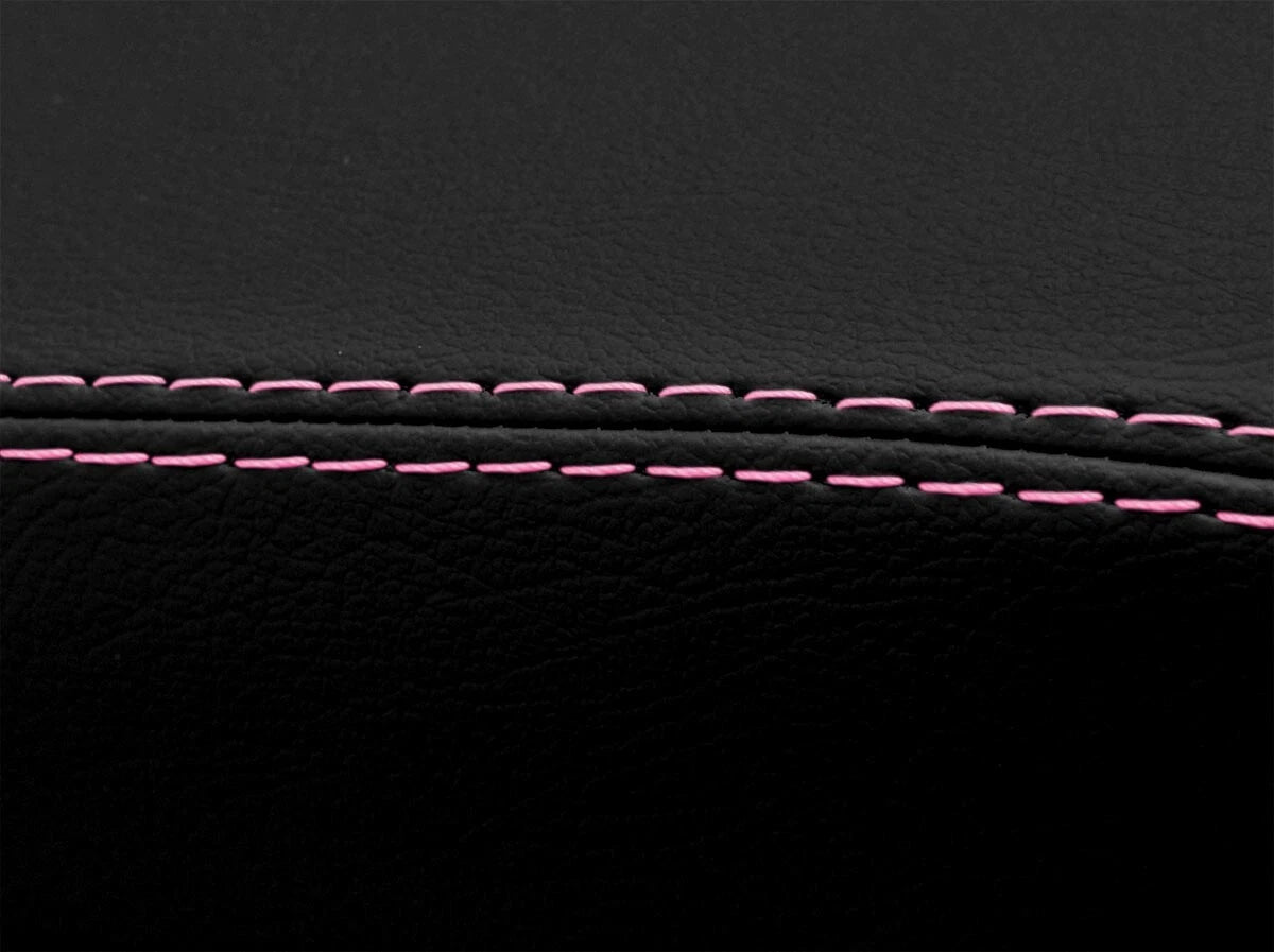 Leather Console Lid Armrest Cover for Dodge Challenger (2015–2020) Pink Stitch