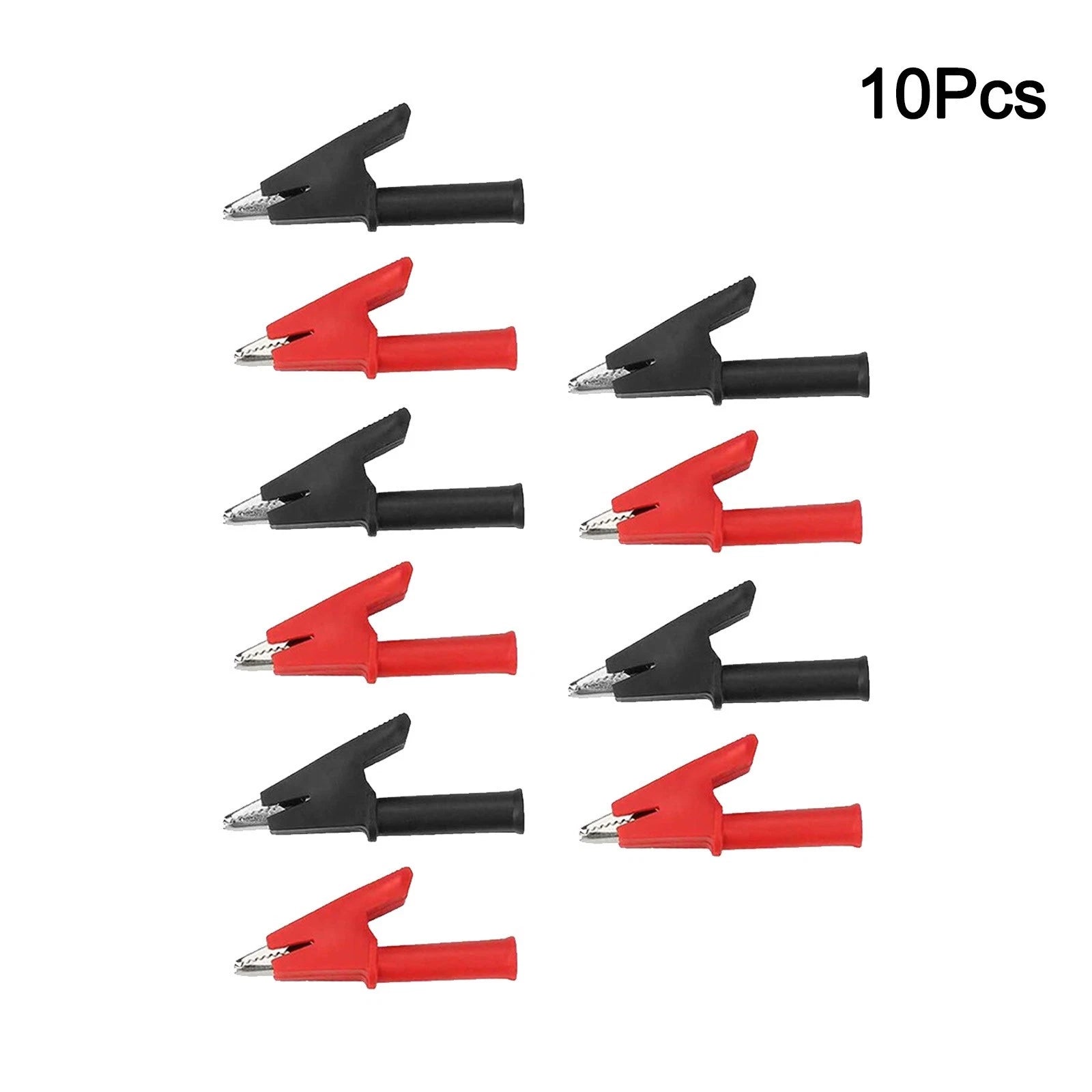 10PCS Insulated Crocodile Clips for Electrical Testing Jumpers