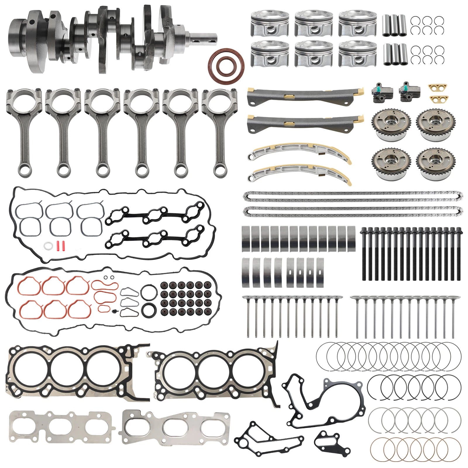 Engine Rebuild Overhaul Kit for Hyundai Kia 3.3L (YYYY–YYYY)