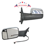 Pair Chrome Power Heated Towing Mirrors for Ram 1500 (2009–2015)