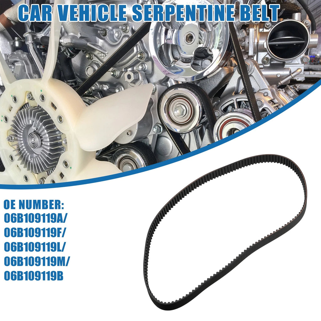 Serpentine Belt No. 06B109119A/06B109119F for Audi VW Beetle 