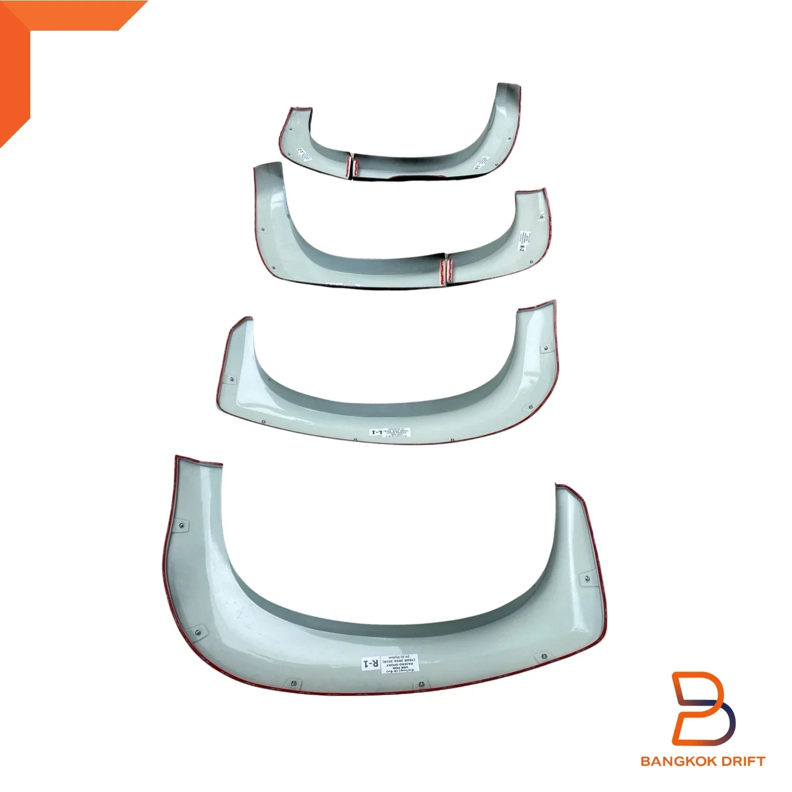 Bolted Nuts Matte Black Fender Flare Arch for Mitsubishi Pajero Sport (16-19)