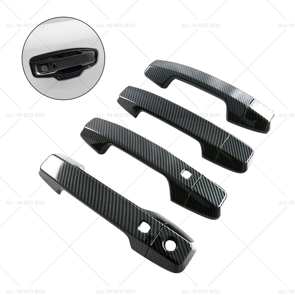 Set of 4 Side Door Handle Covers for Mitsubishi Triton L200 (2023–2025) Carbon Fiber