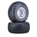 Set of 2 WANDA ATV Tires 22X11-10 with 4 Lugs on 4" PCD Silver Wheels 10142