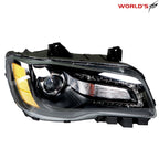 Headlight Set for Chrysler 300 (2011–2014) Black Housing Halogen
