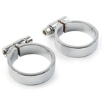 Chrome Exhaust Port Clamps for Harley XL Ironhead Sportster 1000 (1957-1985)
