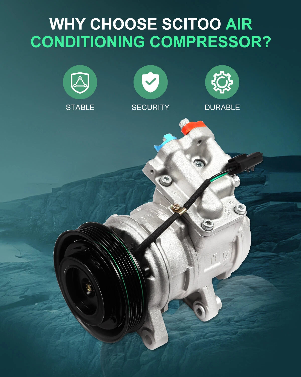 A/C Compressor with Clutch for Jeep Wrangler Grand Cherokee 1999–2006