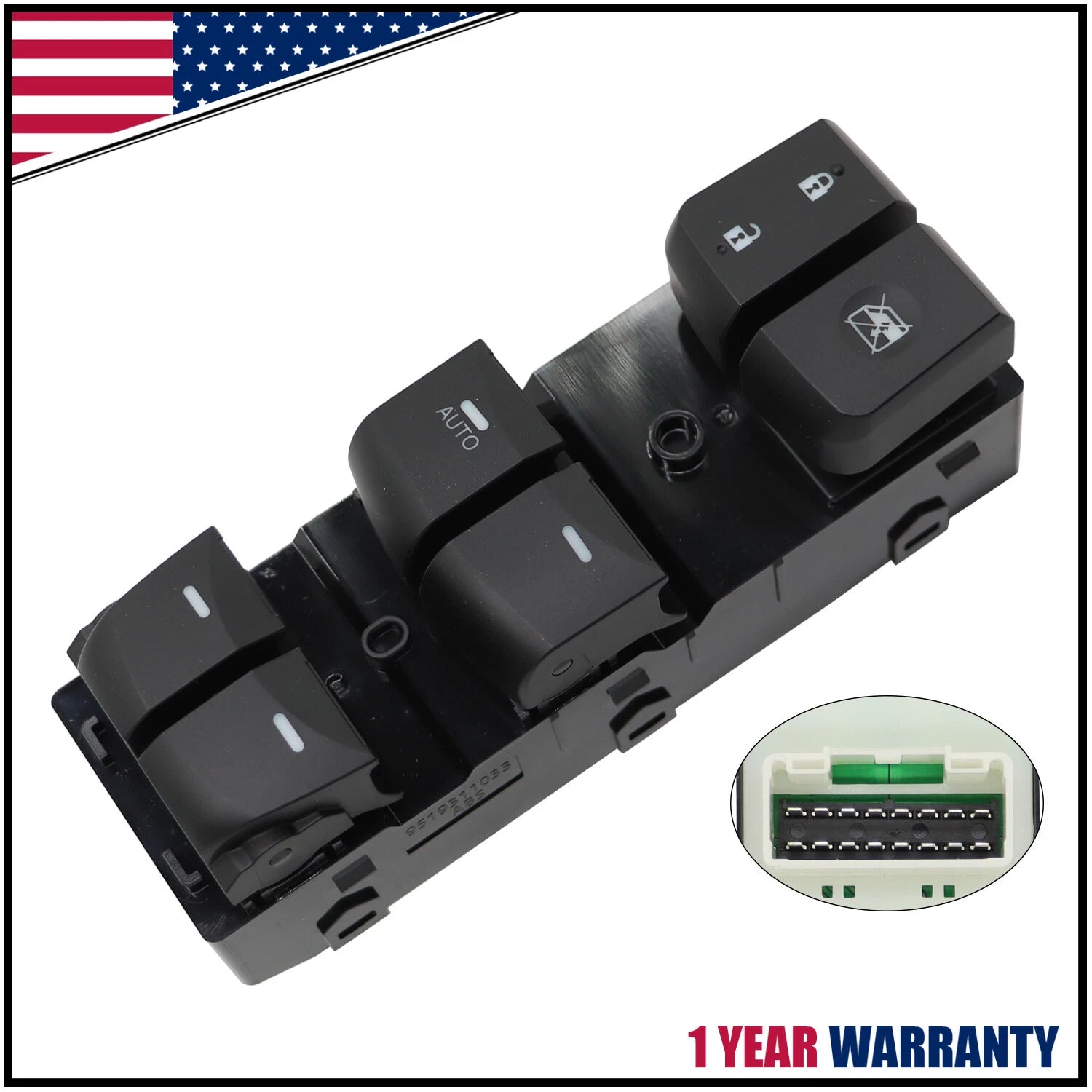 Left Driver Master Door Window Switch for Hyundai Elantra (2014–2016)