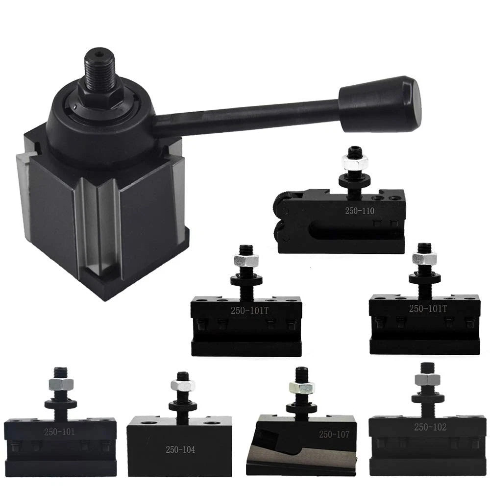 Set of 4 Wedge Tool Posts for Lathe 6-12" with 2 Extra XL Holders