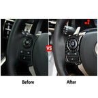 Carbon Fiber Steering Wheel Button Trims for LEXUS IS250/300/350 (2014-2017)