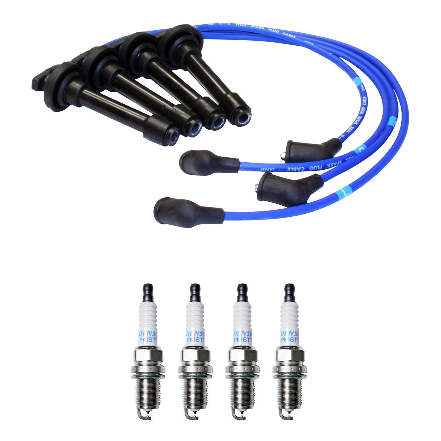 NGK 7mm Wire Set & Denso Platinum Spark Plug Kit for Integra CR-V (1990–2001)