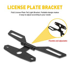 Aluminum Black Motorcycle License Plate Frame for Universal Fit