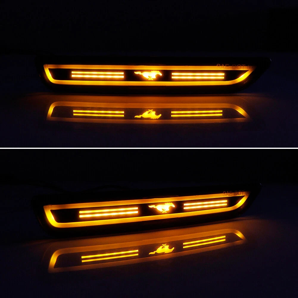 Smoked Amber LED Side Marker Lights for Ford Mustang (2010–2014)
