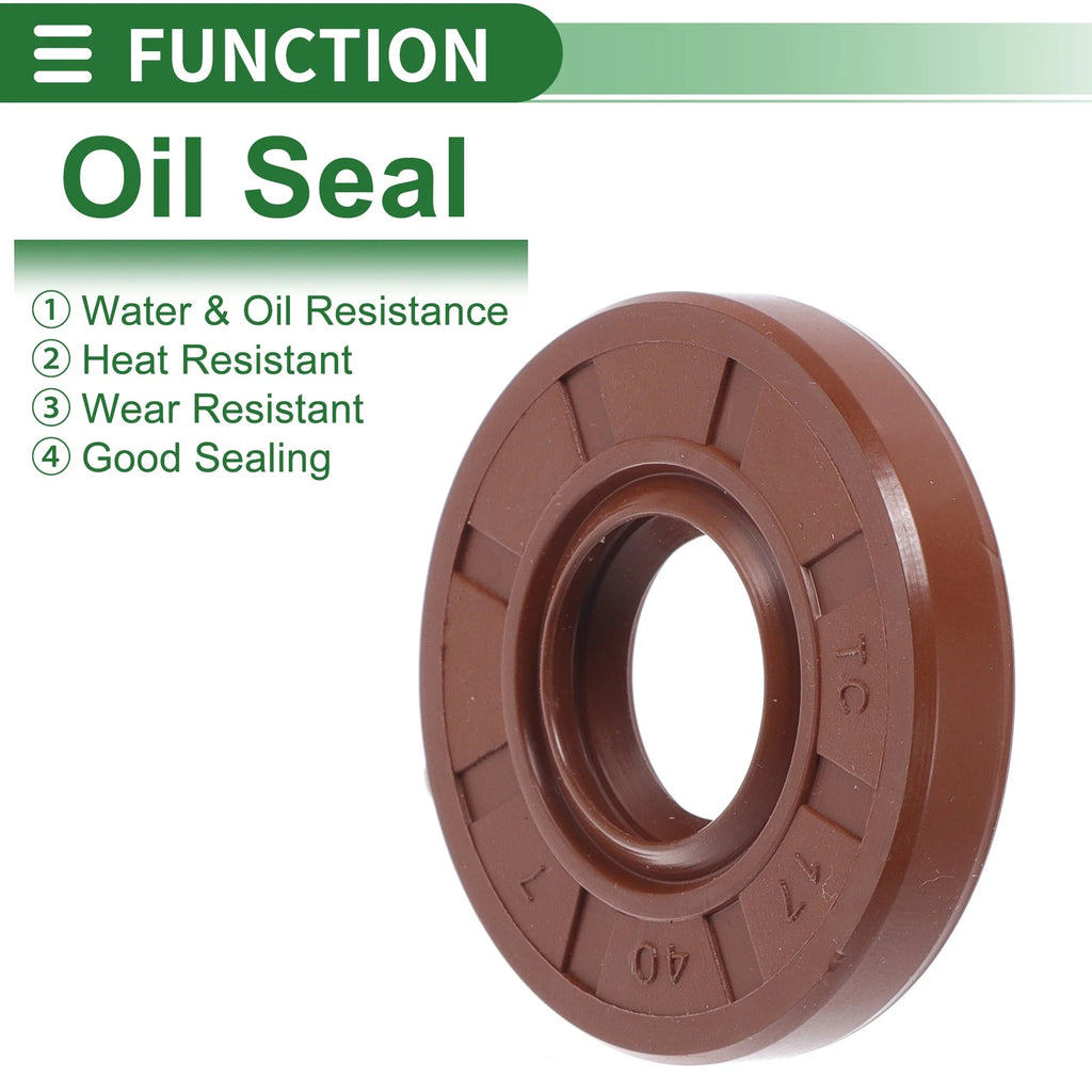 Set of 5 Oil Seal Rotary Shaft Seal FKM Rubber 17x40x7mm