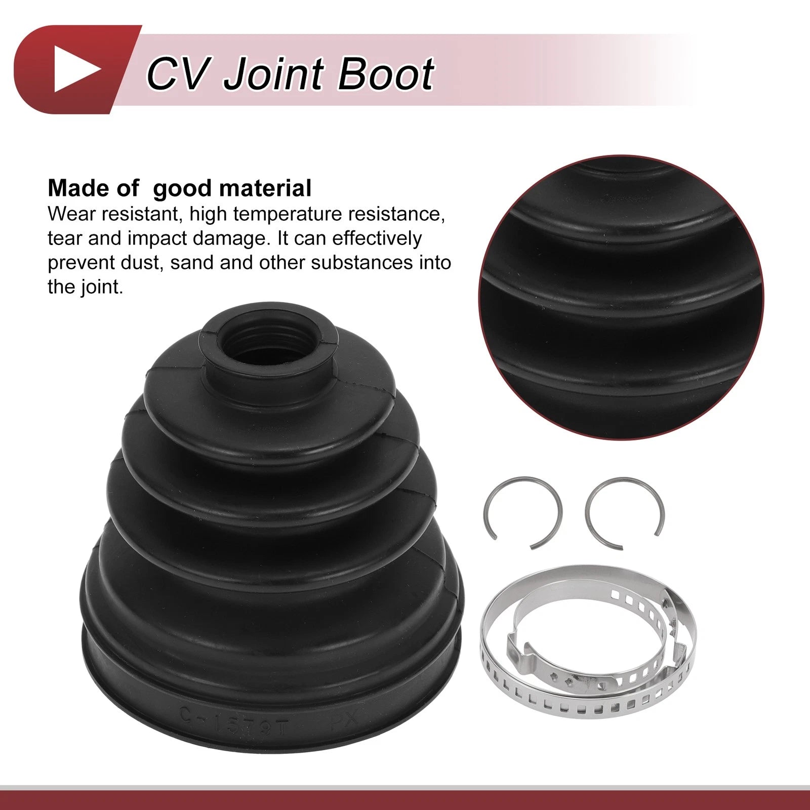 Inner CV Joint Boot Kit with Clamps for BMW X1 (2016–2023) - 31608618545