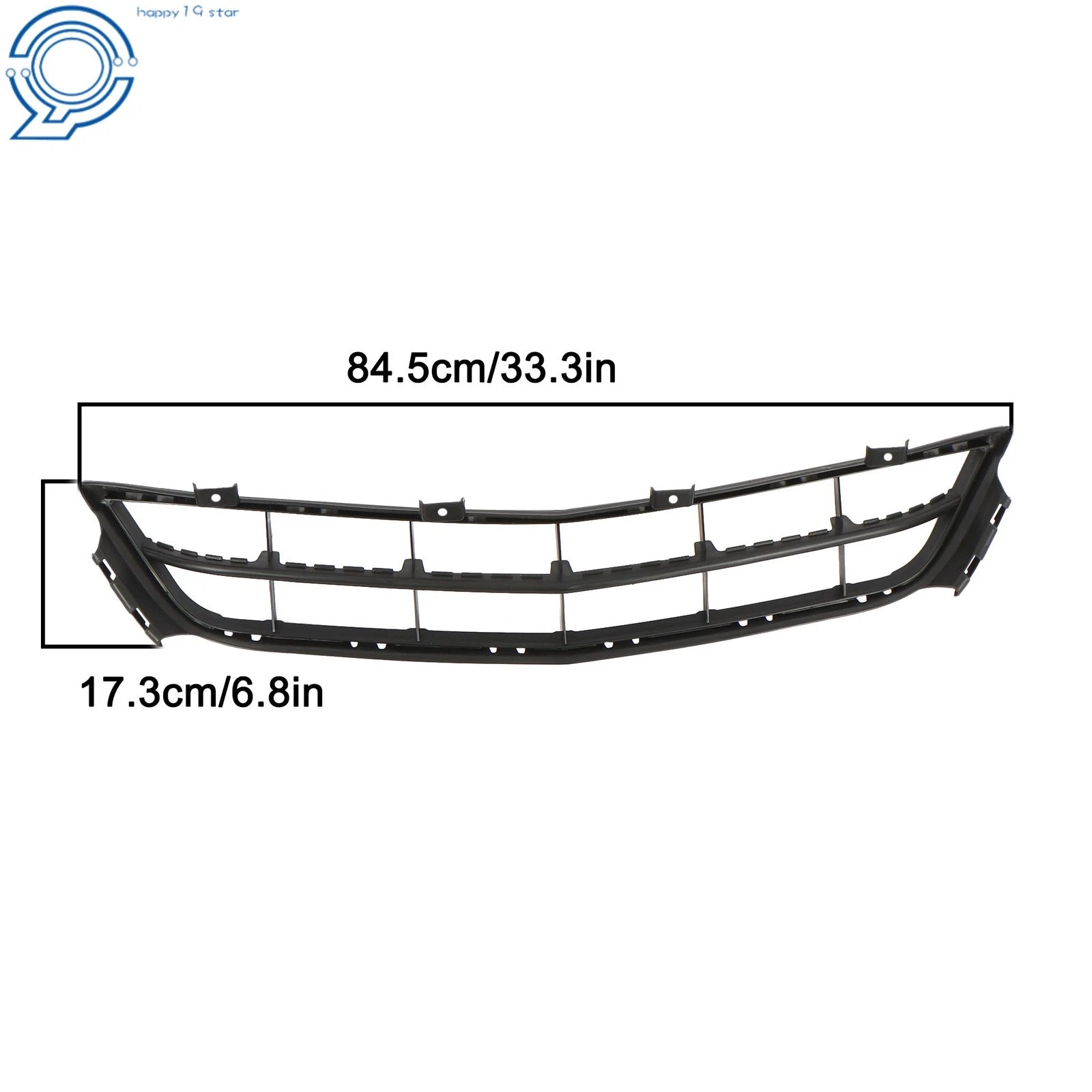 Front Upper Grille for Acura MDX (2014-2016) Black Plastic Mesh