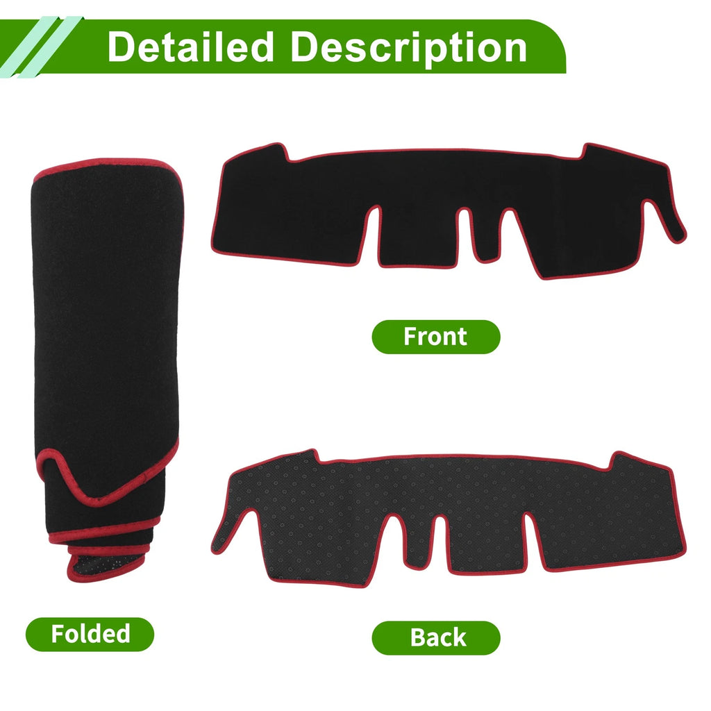Dashboard Cover for Honda N-ONE (2020–2024) Black Red Anti-Slip