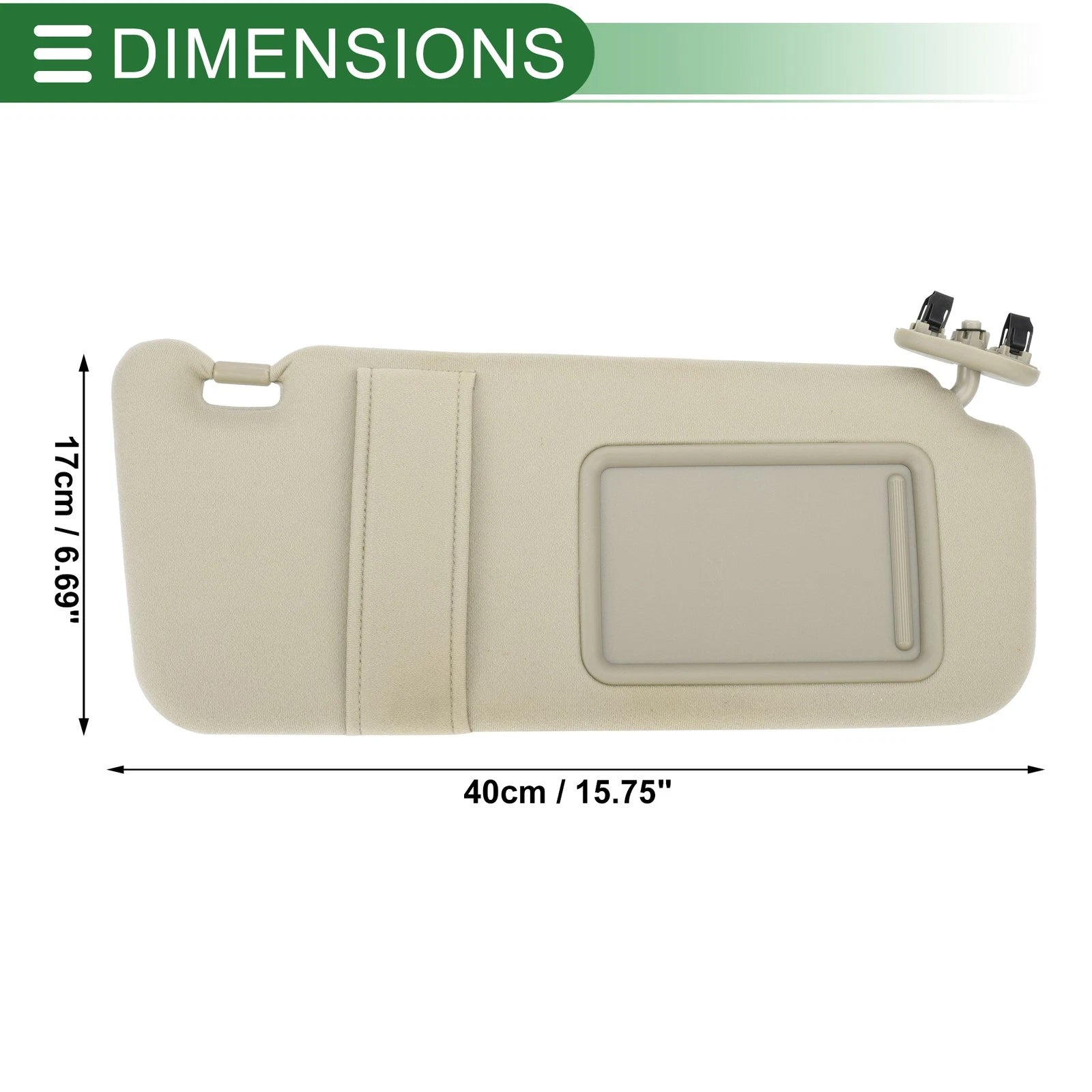 Right Passenger Side Sun Visor No. 74310-06750-E0 for Toyota Camry (2007–2011)