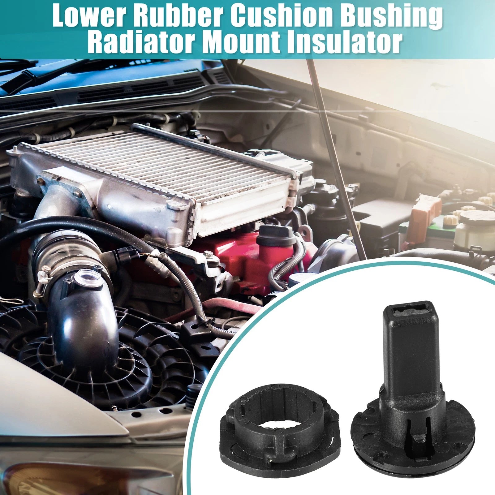 2X Upper Radiator Mount Bushing Bracket with Support Sleeve for BMW 228i (2014–2019)