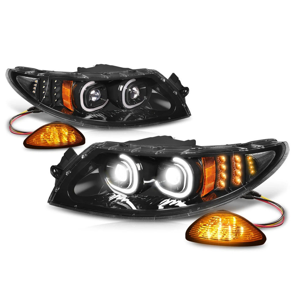 Full LED C-Shape DRL Projector Headlight for International 4300 4400 (2002–2016)