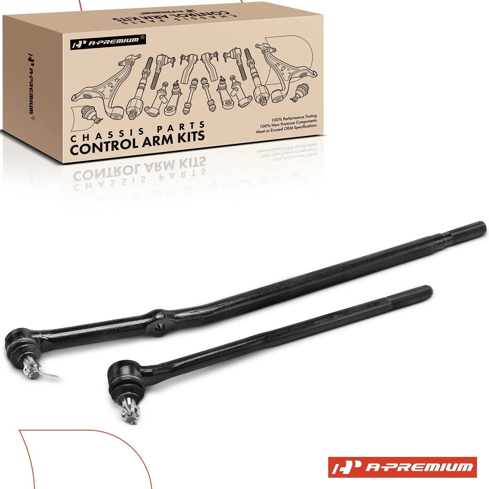 2X Steering Tie Rod End for Ford F-250 (1995–1996)