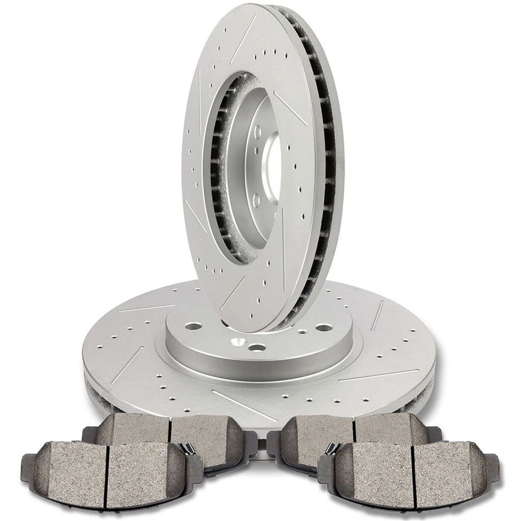 Front Drilled Rotors & Brake Pads for Honda Accord Acura CL TL TSX (2003–2007)
