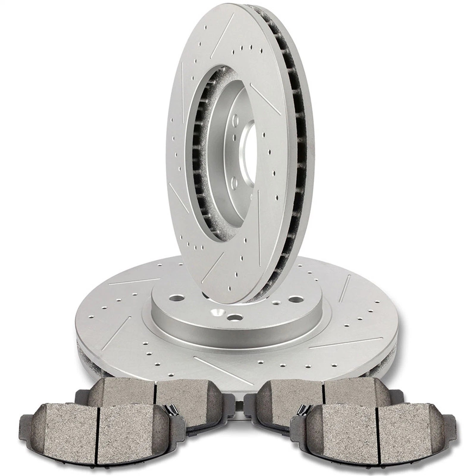 Front Drilled Rotors & Brake Pads for Honda Accord Acura CL TL TSX (2003–2007)